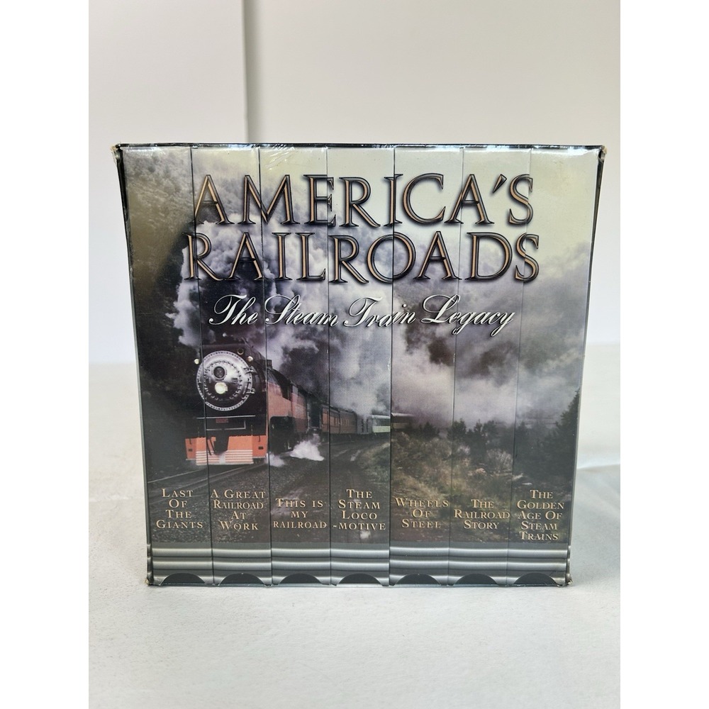 NIB America's Railroads: The Steam Train Legacy VHS Box Set Of 7 In Slipcase